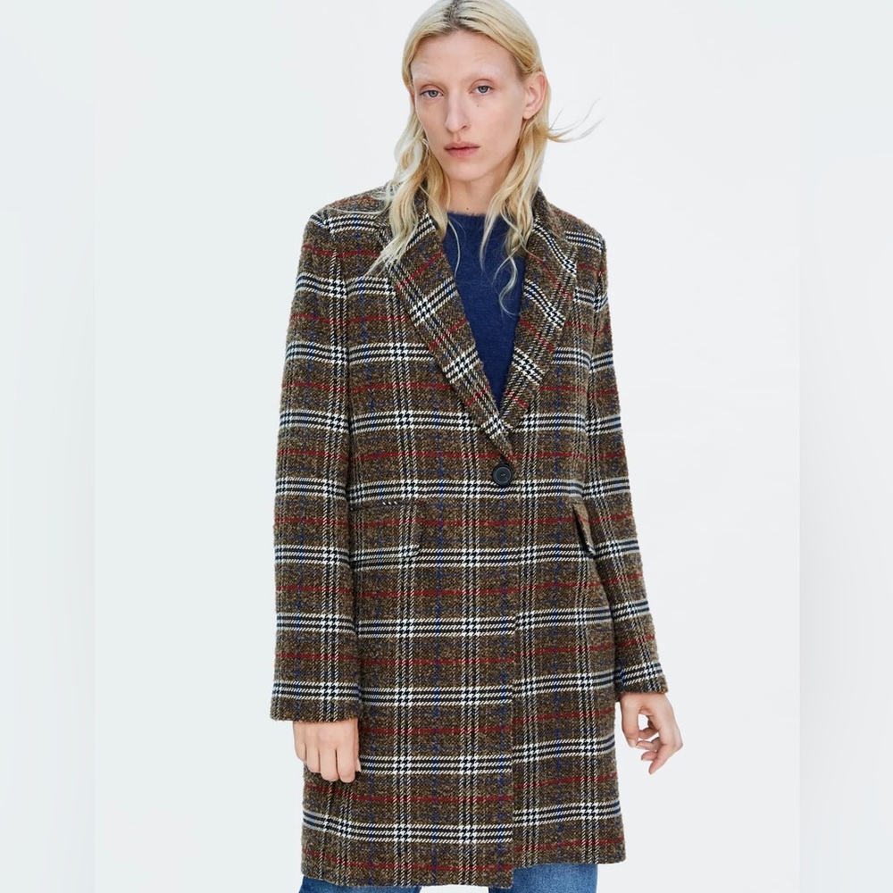 ZARA | checkered coat